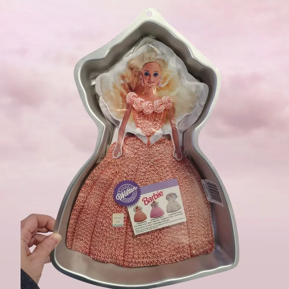 Wilton Metal Cake Pan 1992 Barbie Doll Princess Instructional Insert Facemaker